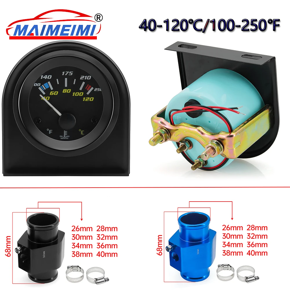 Medidor temperatura agua 40-120°C con sensor y adaptador manguera