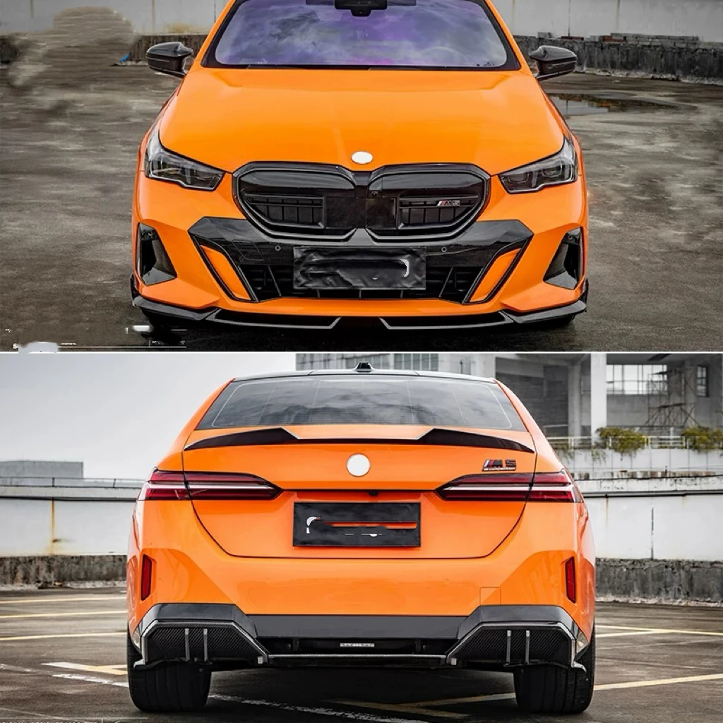 Para 5 Series G60 G68 actualización MP estilo Kit de cuerpo de fibra de carbono seco alerón difusor trasero de labio delantero - imagen 5