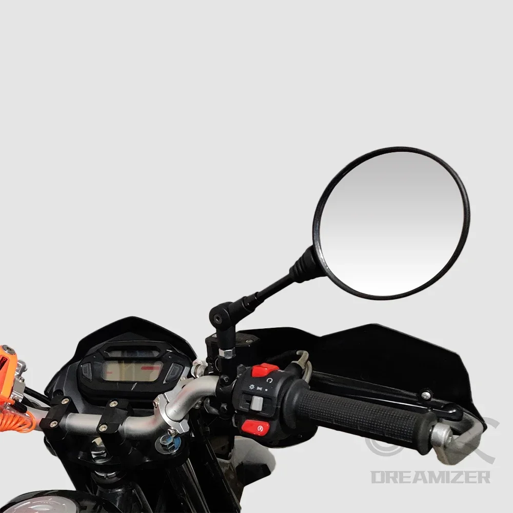 Espejo retrovisor universal para moto, plegable redondo negro 10 mm - imagen 3