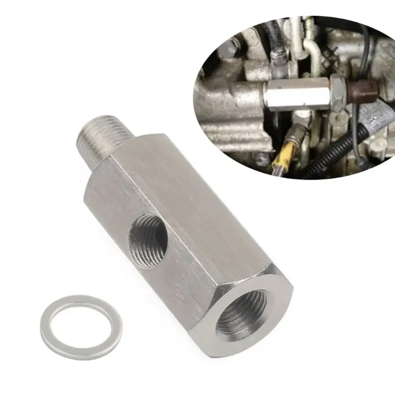 Adaptador en T de acero inoxidable para sensor de presión de aceite - imagen 5