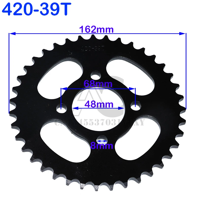 Piñón trasero 420/428 para pit bike 110-140 cc - imagen 4