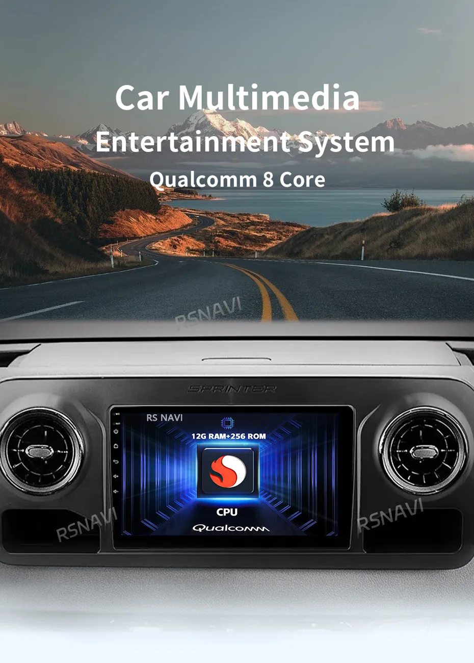 Radio multimedia Android 15 para Mercedes-Benz Sprinter