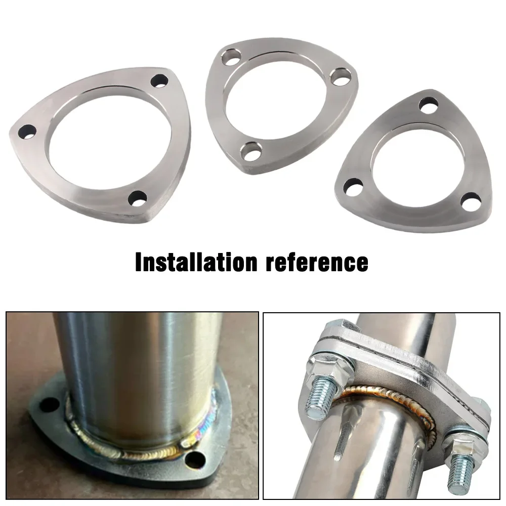 Junta brida escape acero inoxidable 3 pernos para silenciador - imagen 5