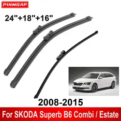 Skoda Superb B6 Combi 2008-2015: limpiaparabrisas delanteros y traseros