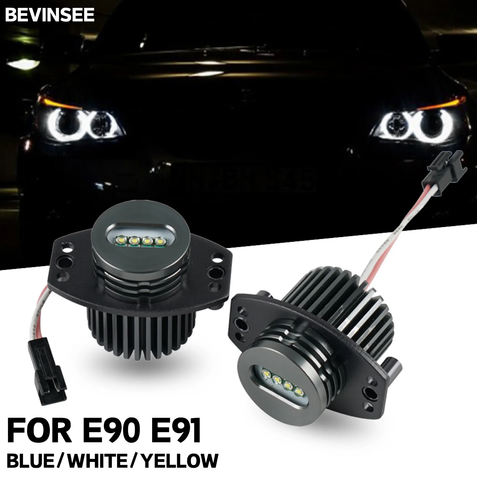 LED Angel Eyes para BMW E90/E91 Serie 3 DRL multicolor 325i 328i 335i