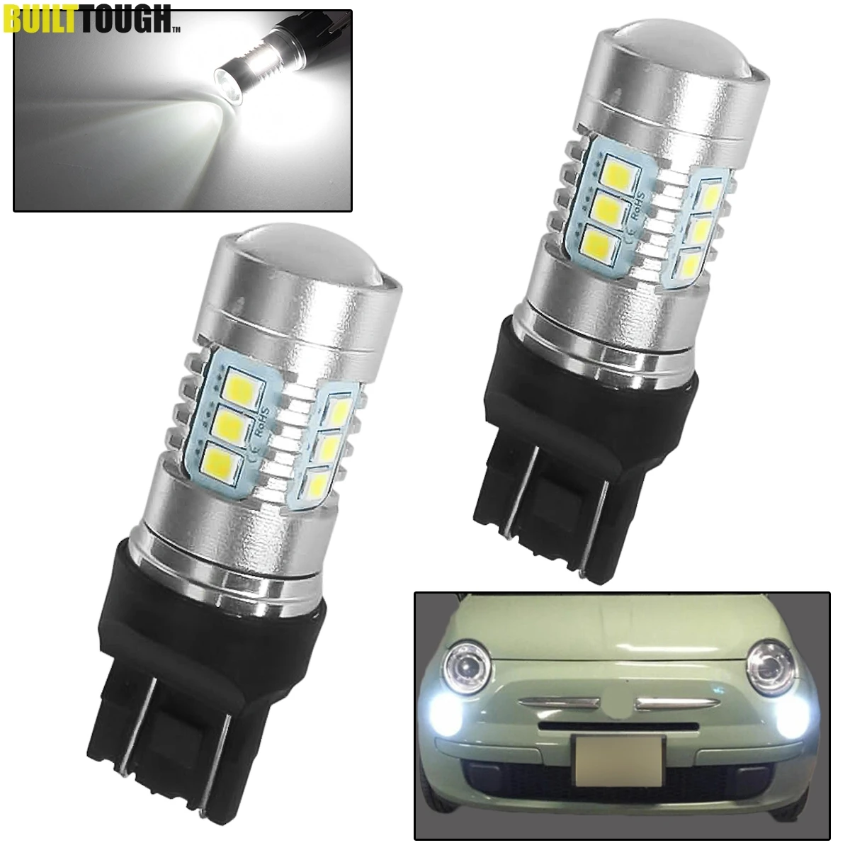 Bombillas LED DRL 580 Canbus luz circulación diurna Fiat 500