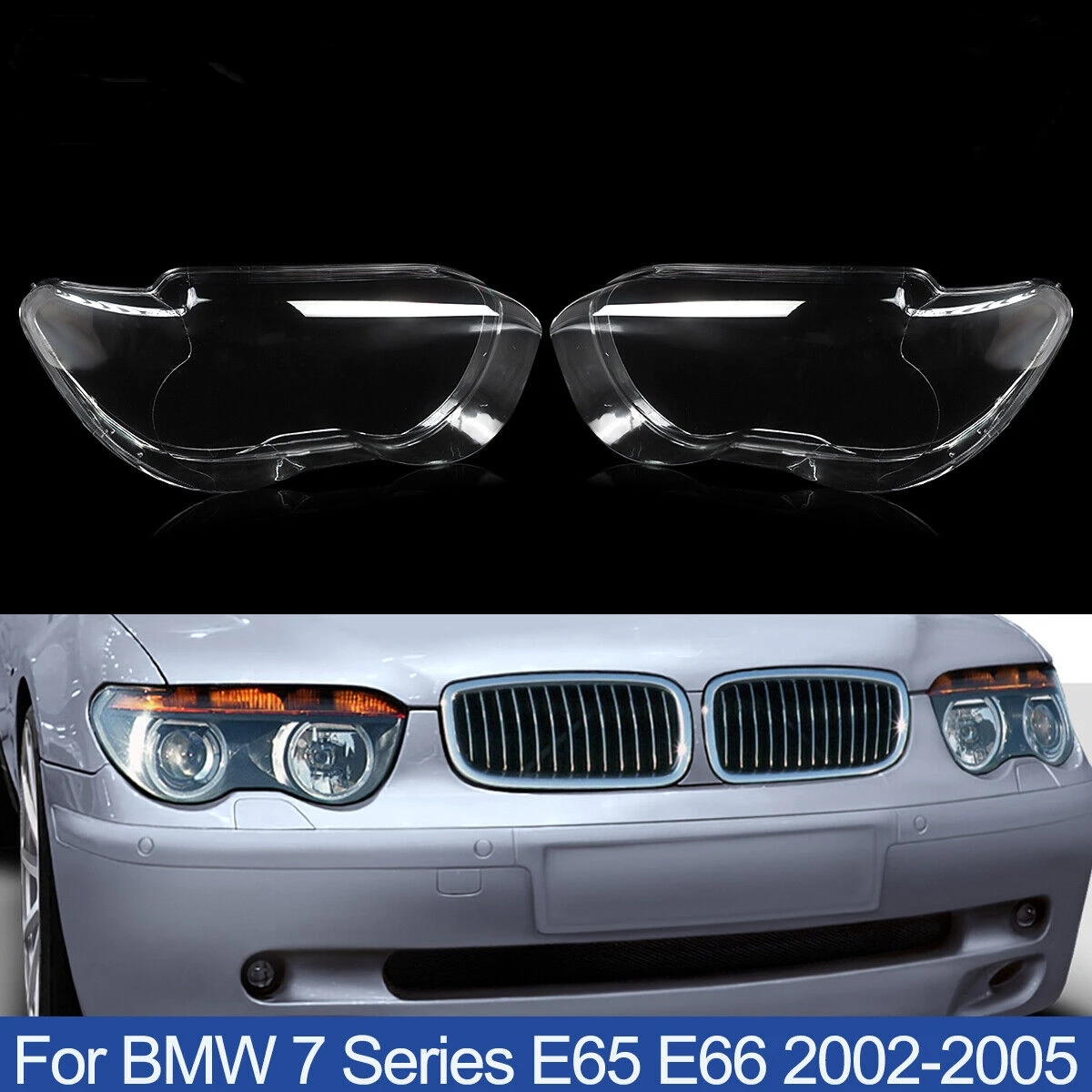 Cubierta de lente de faro BMW Serie 7 E65/E66 730 735 760 2001-2005