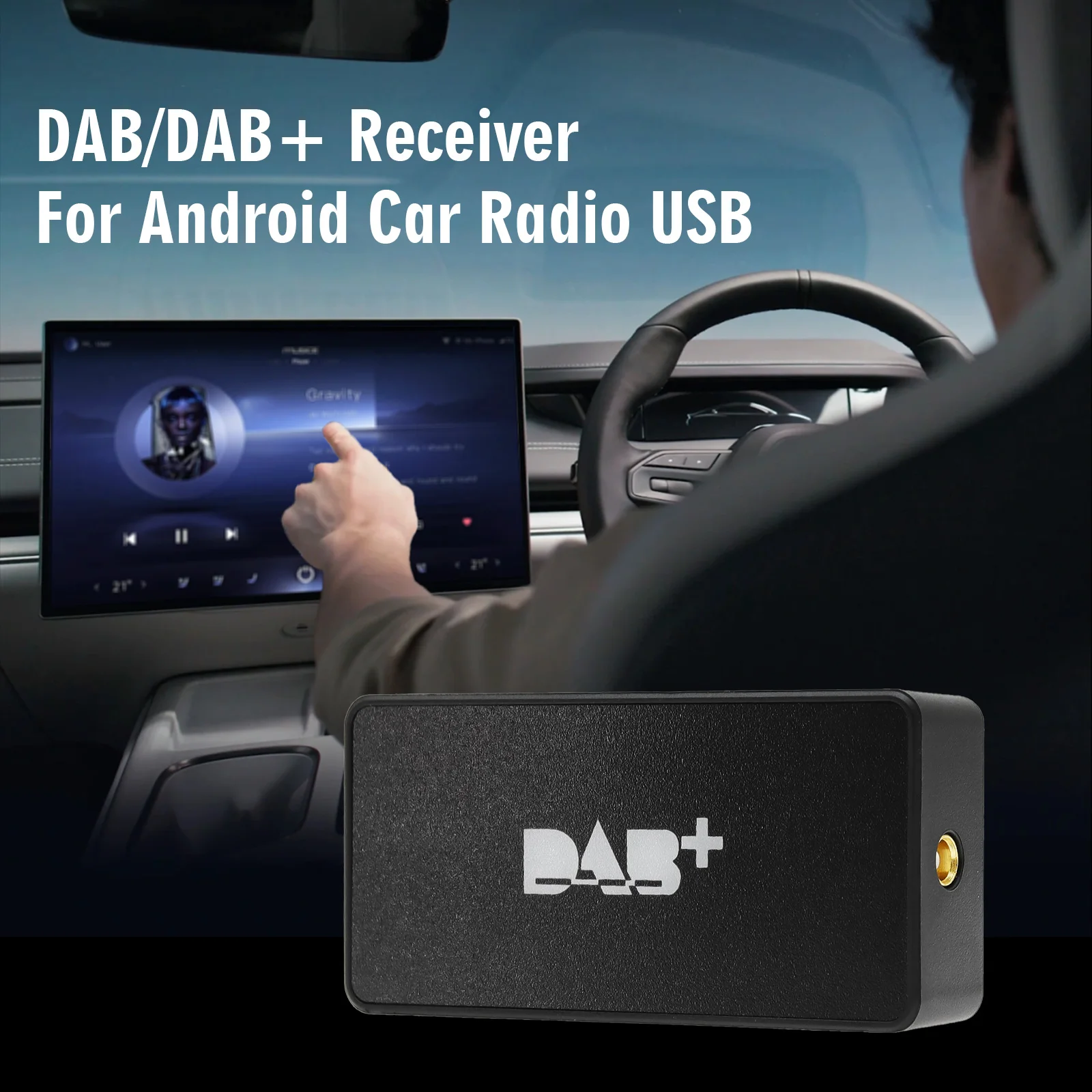 DAB/DAB + antena para Android receptor de Radio de coche caja de Radio Digital DAB + antena receptora interfaz USB aérea Radio de coche estéreo - imagen 2