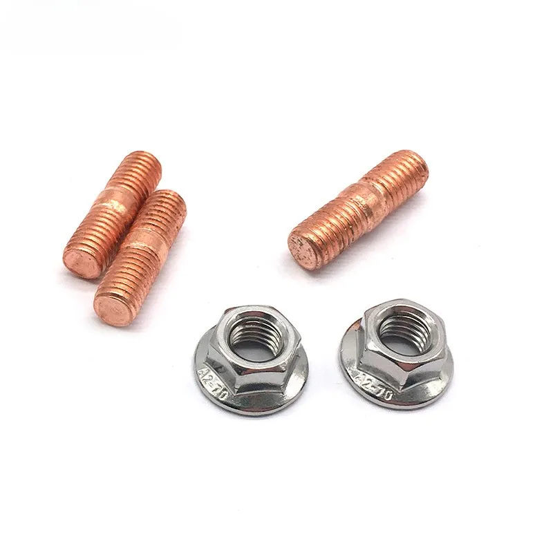 Juego de pernos Turbo M10 X1.5 Rosca T3 T4 T6 Tuercas de pernos de brida Turbo de alta resistencia - imagen 5