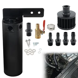 Lata captura de aceite 750ML 2 puertos filtro válvula – Universal