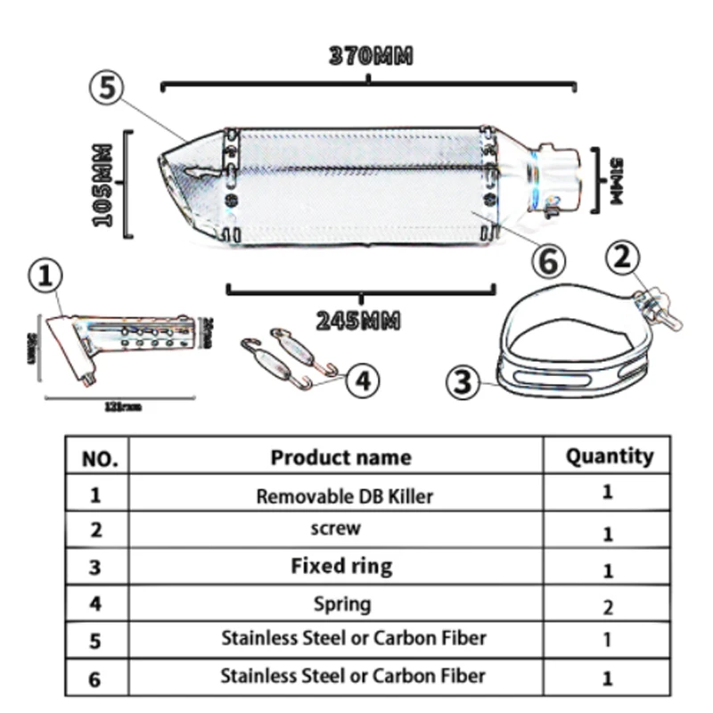 Tubo escape intermedio Kawasaki con DB Killer para ZX14R ZZR1400 - imagen 4