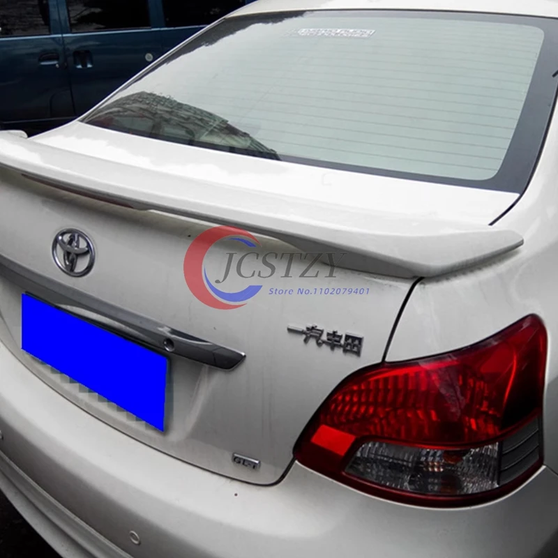 Para Yaris Spoiler Material ABS de alta calidad alerón trasero de coche Primer Color alerón trasero 2008-2013 - imagen 3