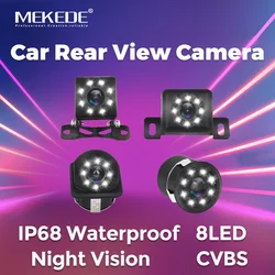 Cámara trasera de marcha atrás universal MEKEDE 8 LED IP68 – conexión CVBS 12V