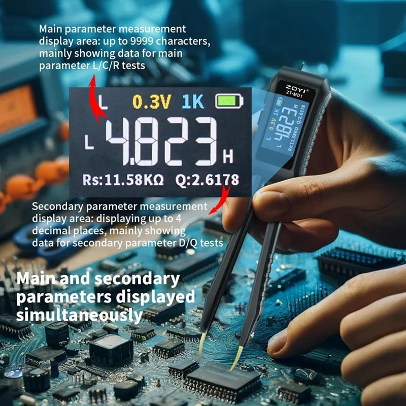 ZOYI Medidor LCR 10 kHz 0,5% precisión digital pantalla OLED - imagen 4