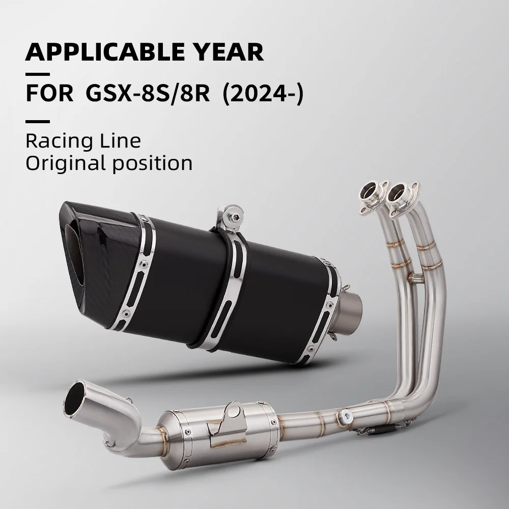 Escape Slip On para Suzuki GSX-8S GSX-8R 2024 51mm – sistema completo