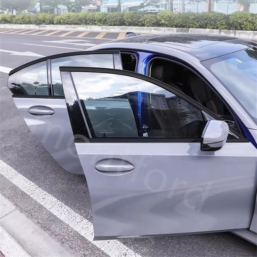 Embellecedores de ventana BMW Serie 5 G30 negro de acero 2018-2023 - imagen 5