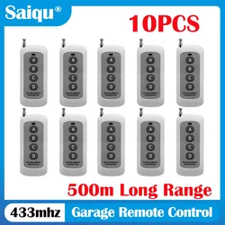 433MHz 10 Uds código de aprendizaje de Control remoto 1527 EV1527 4 botones para abridor de puerta de garaje interruptor de Control remoto