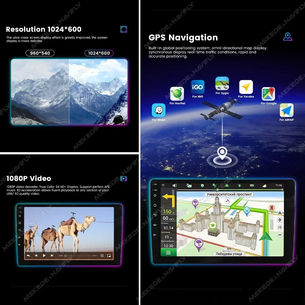Radio Android Auto MEKEDE con GPS para Mitsubishi Outlander 2 - imagen 4