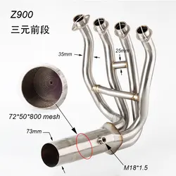 Escape tipo slip-on para Kawasaki Z900 2017-2024 con tubo de enlace