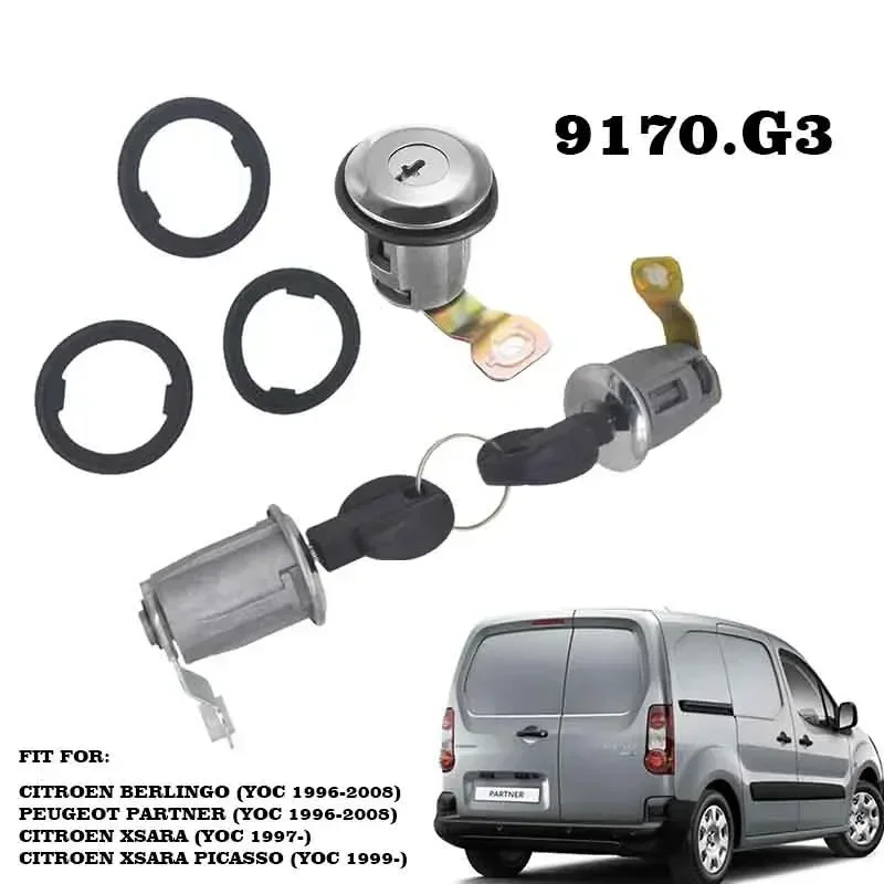 Cilindro cerradura puerta 9170G3 Peugeot Partner Citroën Xsara