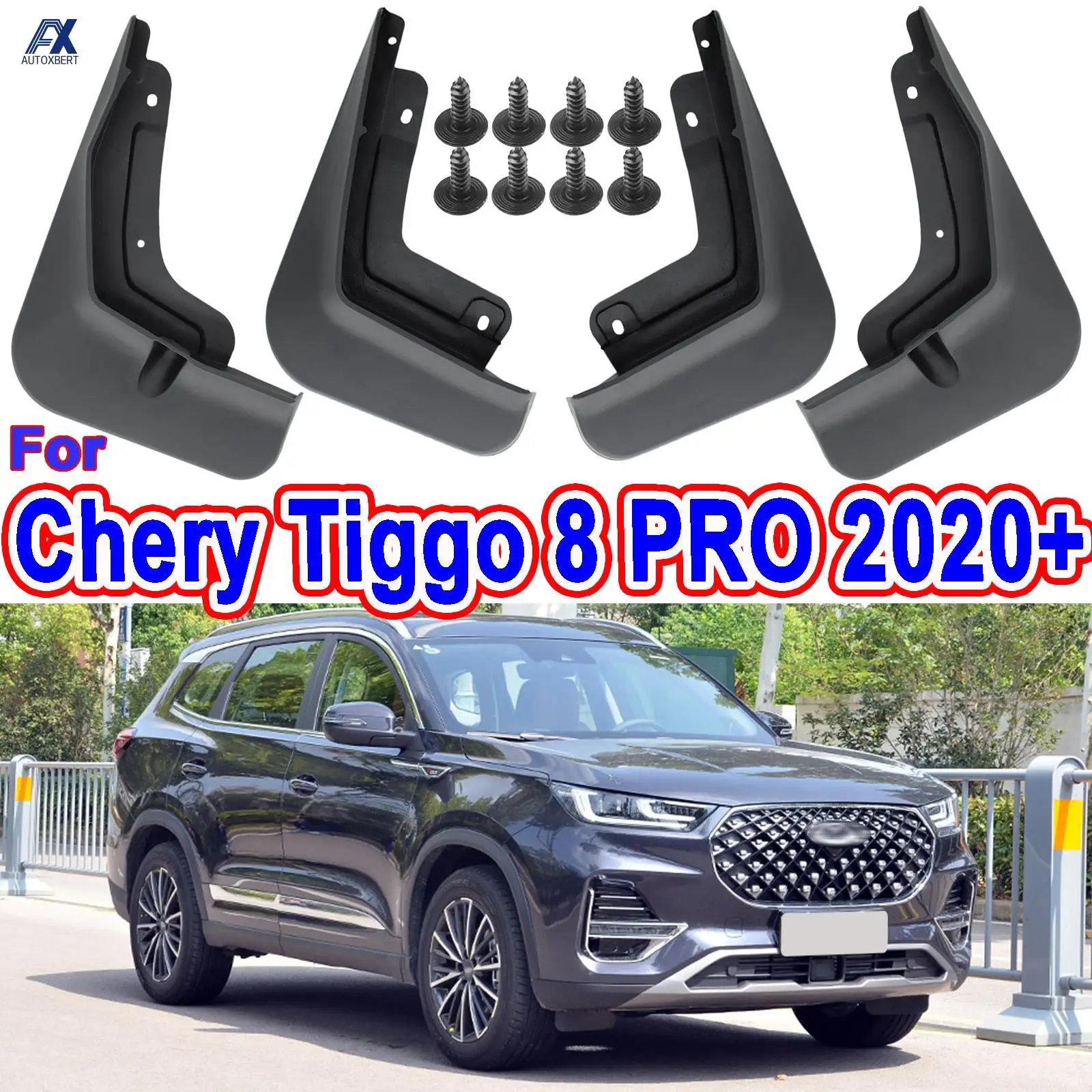 Juego de guardabarros Chery Tiggo 8 Pro Plus – Delantero y trasero 2020-2024