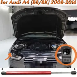 Cantidad (1) puntal de capó para Audi A4 (B8/8K) 2008-2016 capó delantero soporte de elevación de fibra de carbono amortiguador de resorte de Gas amortiguador de barra