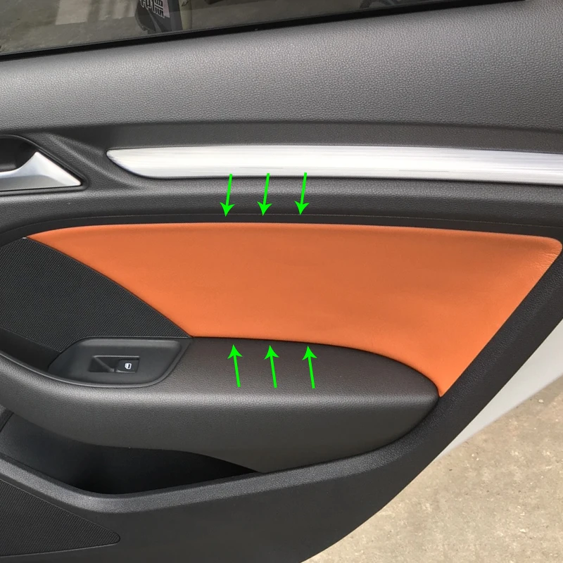 Embellecedores de panel de puerta en microfibra para Audi A3 2014-2018
