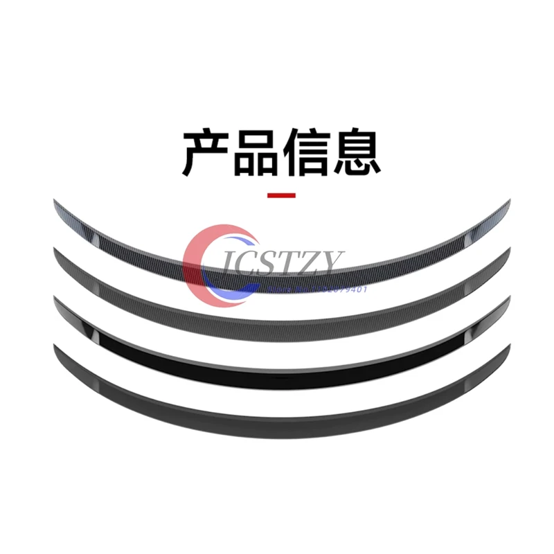 Alerón de rendimiento ala de maletero Original ABS fibra de carbono negra Tesla Model 3 - imagen 5