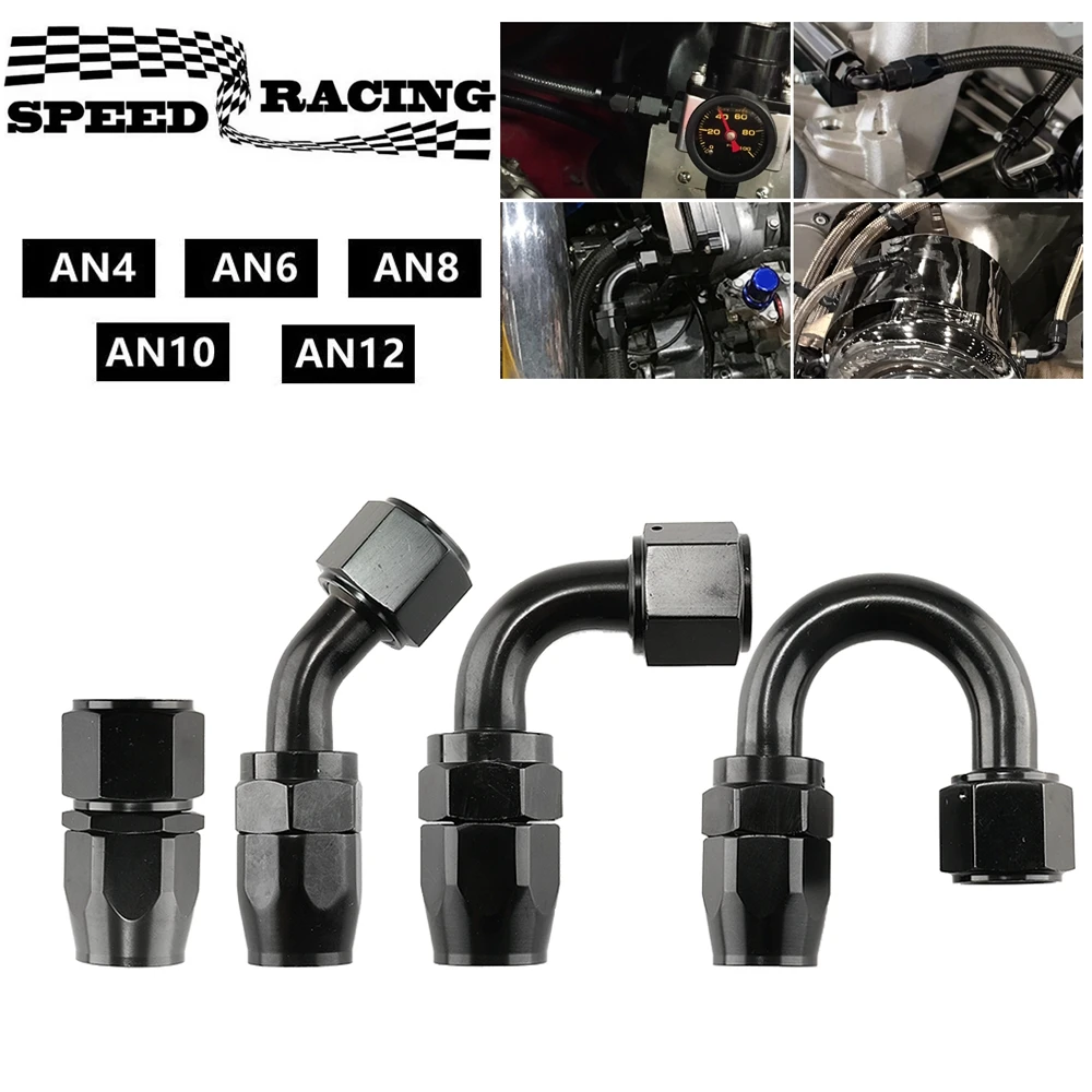 Adaptador manguera giratoria aluminio NPT para línea combustible/aceite