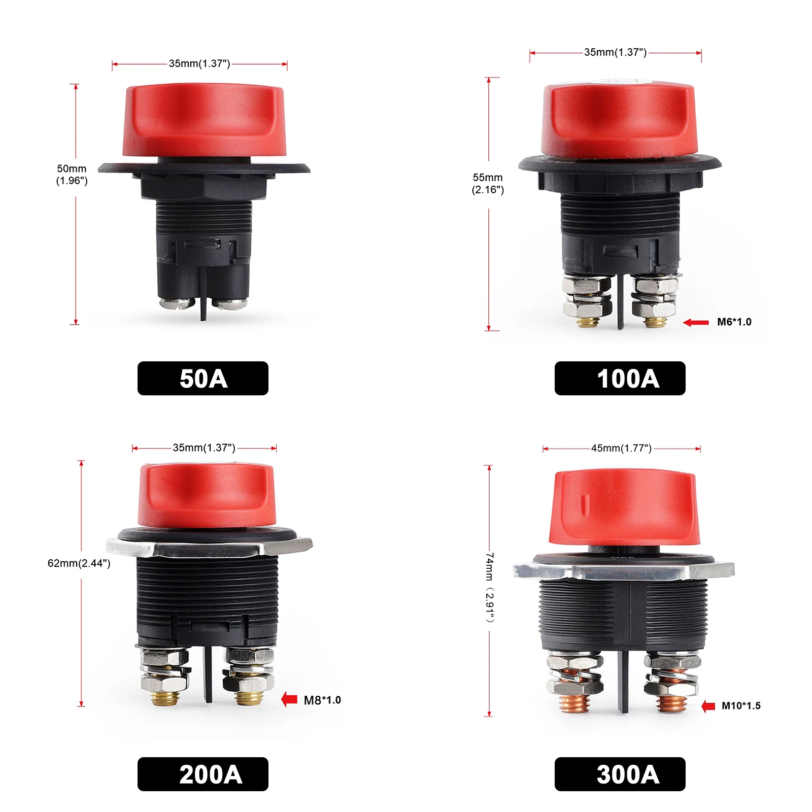 Cortacorrientes batería DC universal para coche: interruptor - imagen 2