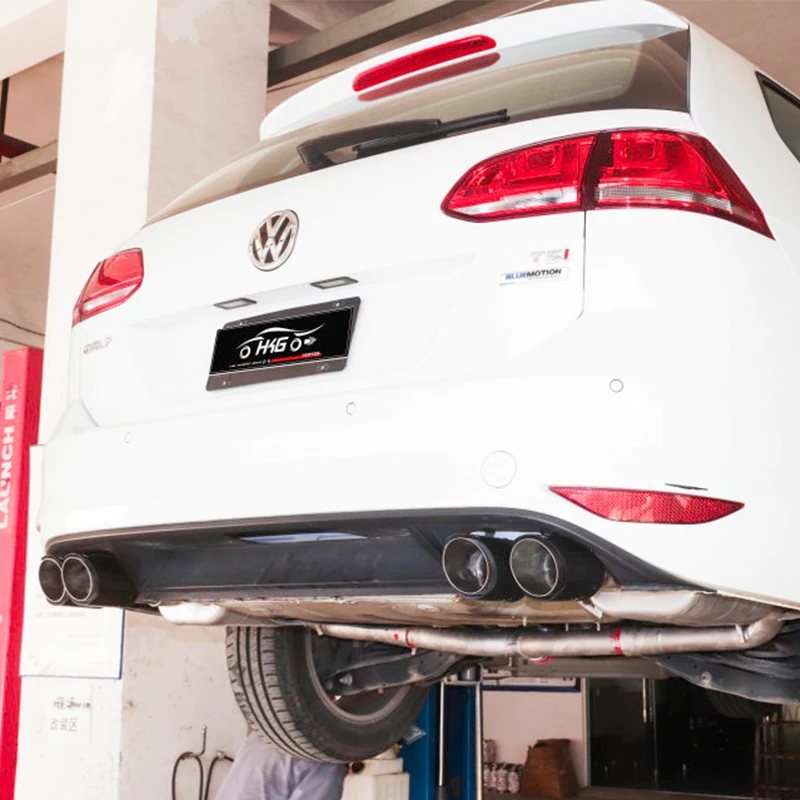 Para 2014-2017 Volkswagen Golf Variant BV 1.4T sistema de escape catback, con silenciador de válvula neumática, 4 puntas de escape - imagen 5
