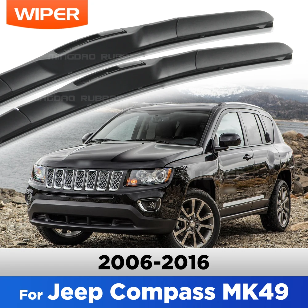 CREATROAD limpiaparabrisas delantero para Jeep Compass MK49 2006-2016 2007 2008 2009 2010 2011 cepillo de ventana de parabrisas 22 "20"