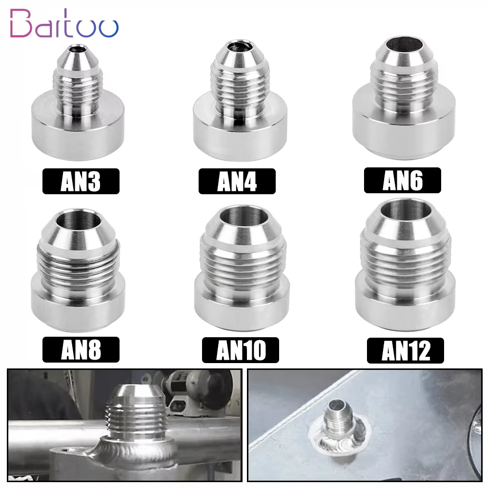 Adaptador macho recto de acero inoxidable para soldar, óxido nitroso