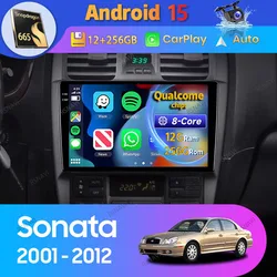 Radio 2 DIN Android 15 con CarPlay – Hyundai Sonata EF