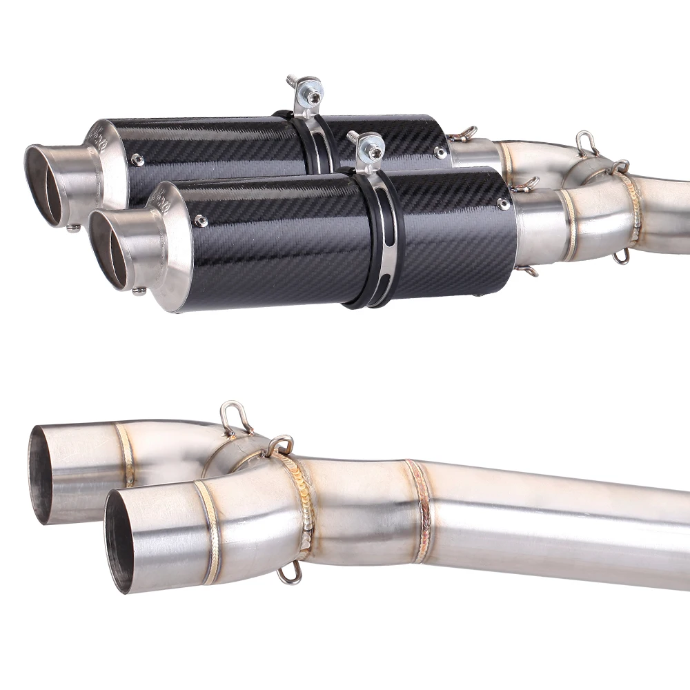 Tubo escape doble salida 51mm – Yamaha FZ6 FZ6N FZ6S 2004-2009 - imagen 4