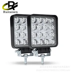 Luz de trabajo LED cuadrada faro auxiliar para coche