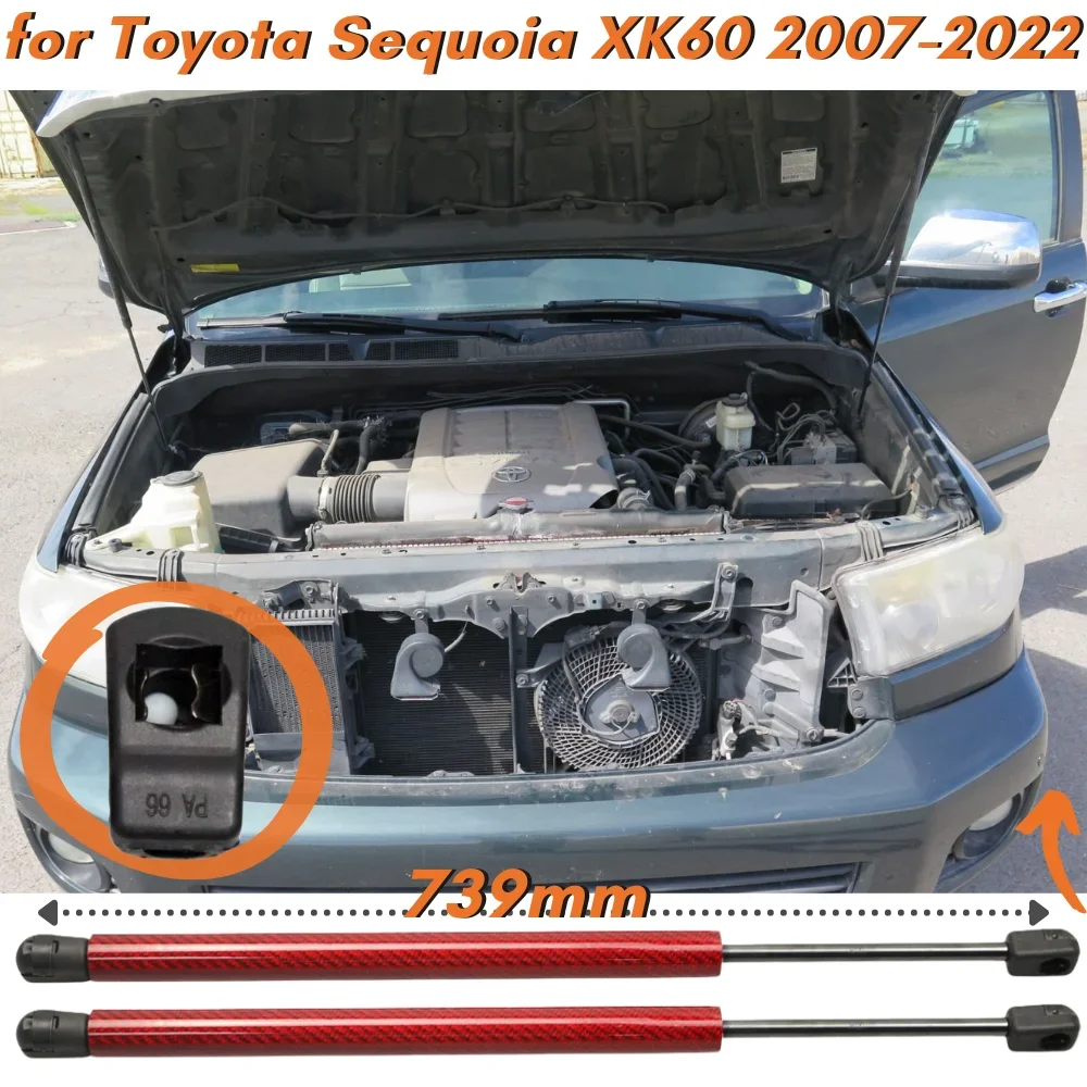 Amortiguadores de gas para capó Toyota Sequoia XK60 y Tundra XK50