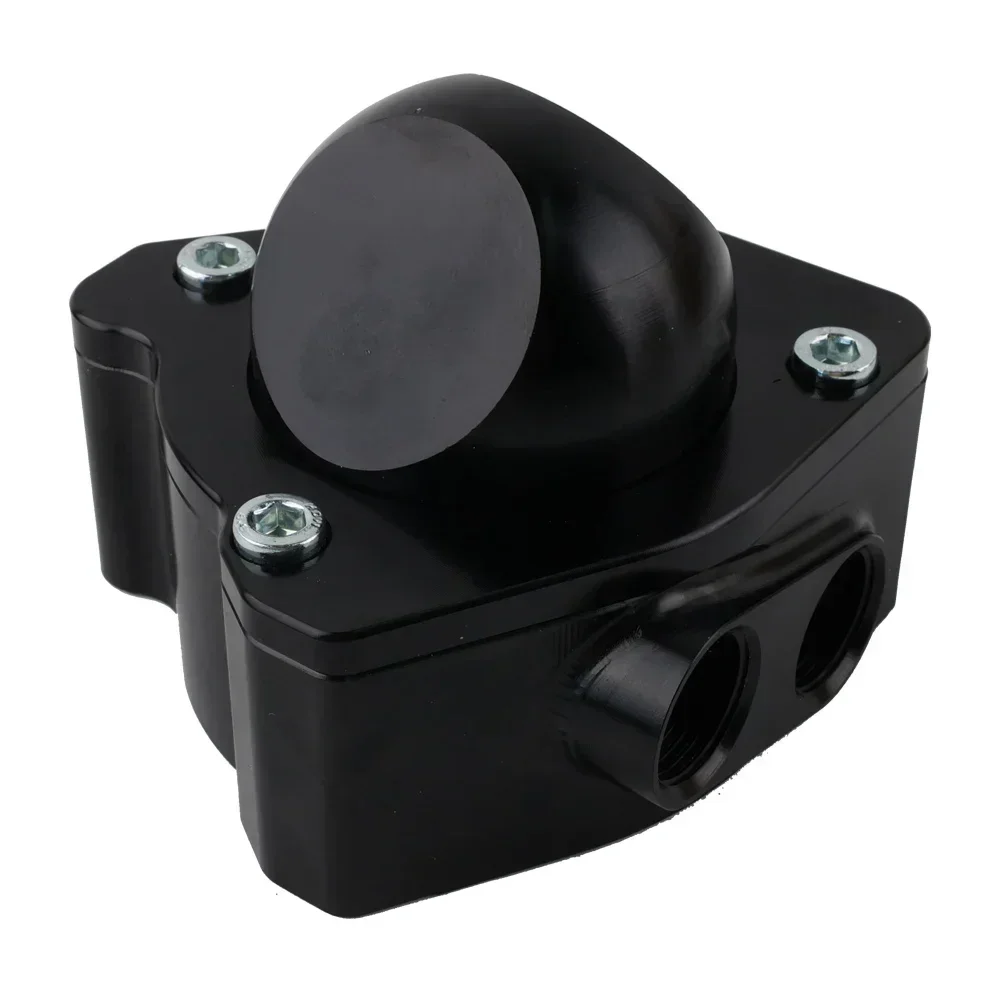 Carcasa del termostato Honda K20 K24 de aluminio negro radiador - imagen 4