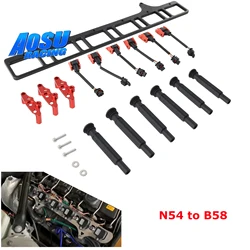 Kit adaptador bobina N54 negro para BMW 335i 3.0L Twin Turbo