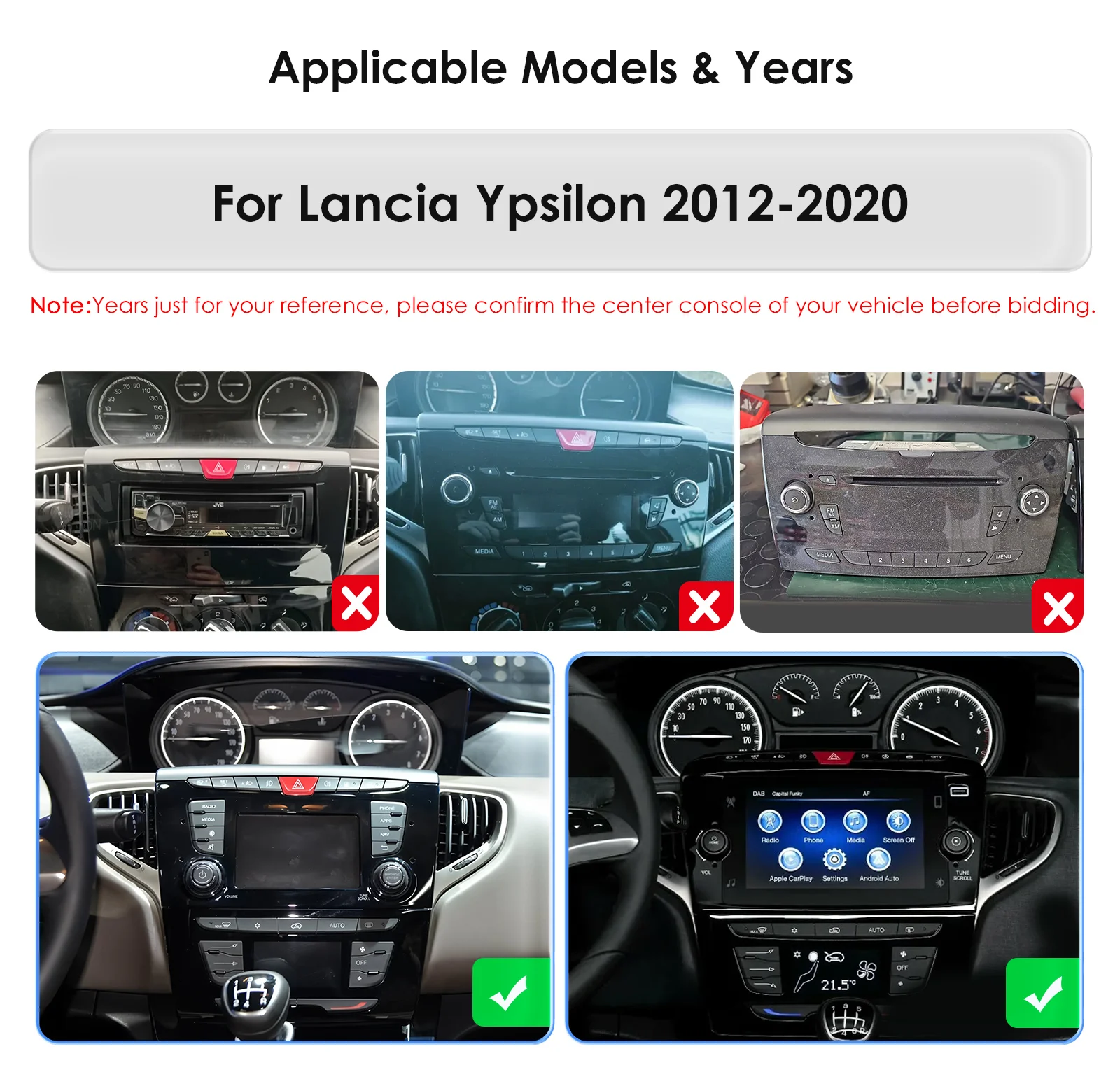Autoradio Android CarPlay GPS y cámara 360 Lancia Ypsilon 2012-2020 - imagen 2