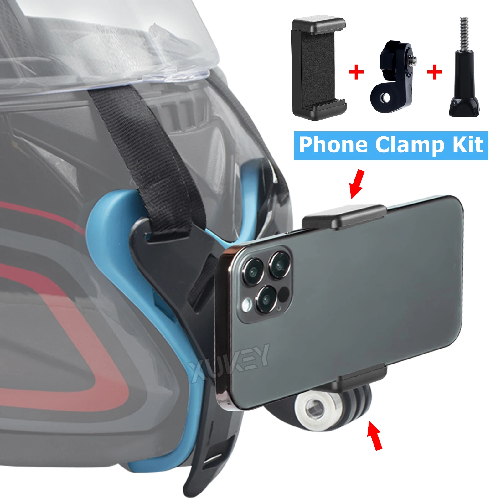Soporte cámara casco moto GoPro Hero universal – antivibraciones - imagen 4