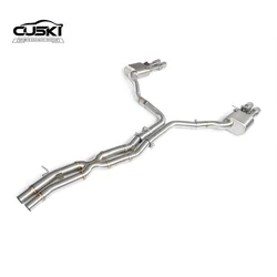 Sistema de escape catback en acero inoxidable para Audi RS4 B8 4.2