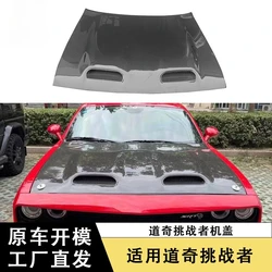 Capó fibra de carbono Dodge Challenger 2015+ con doble ventilación
