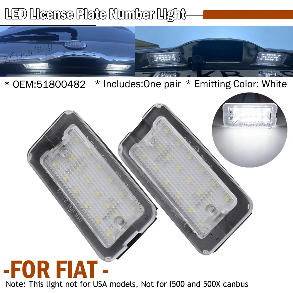 Luces LED CANbus blancas para matrícula Fiat 500 y Abarth - imagen 3
