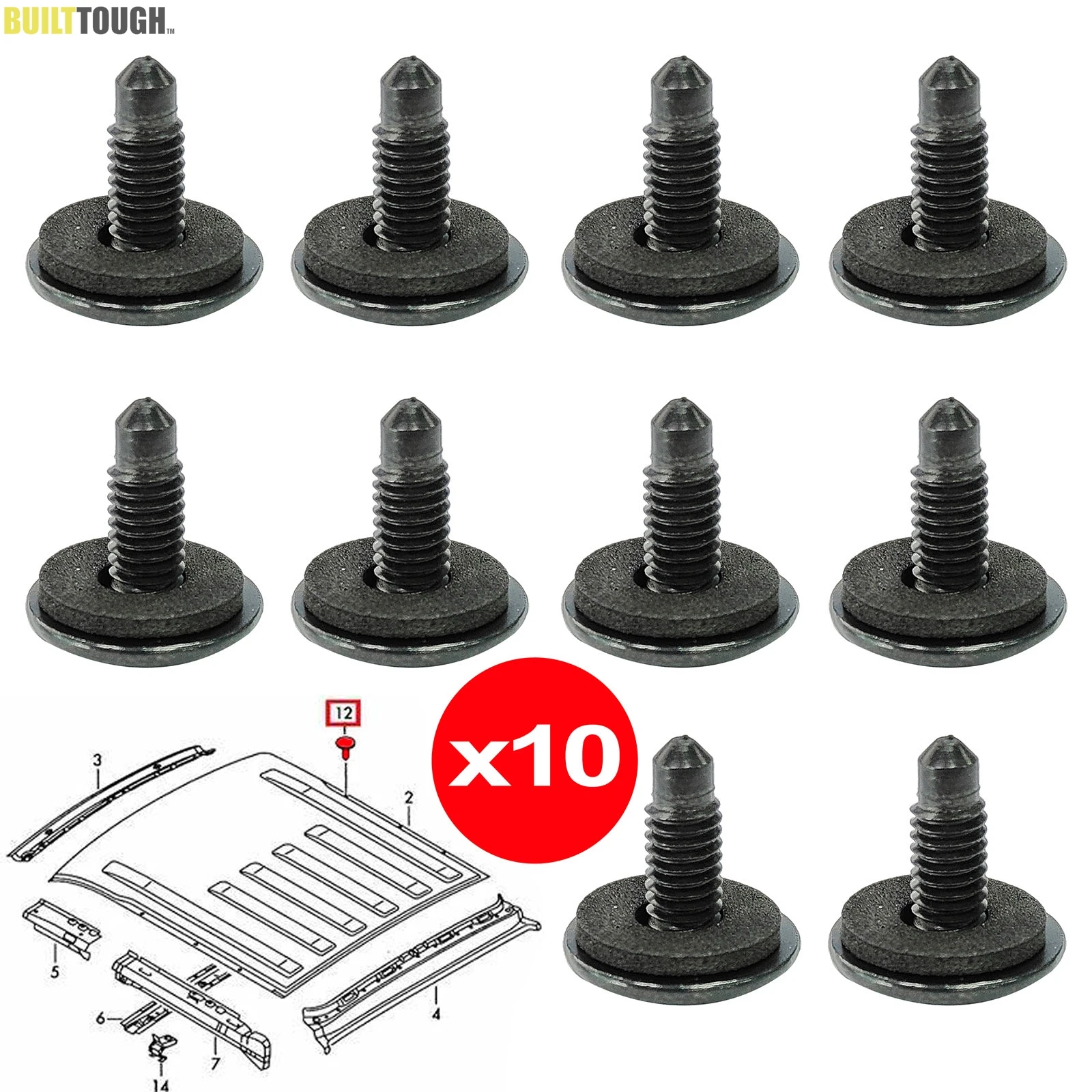Tornillos ciegos para portaequipajes VW Transporter T5 T6 T6.1