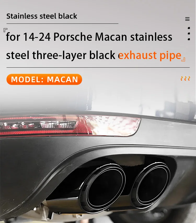 Puntas de escape DEX para Macan - Vista frontal