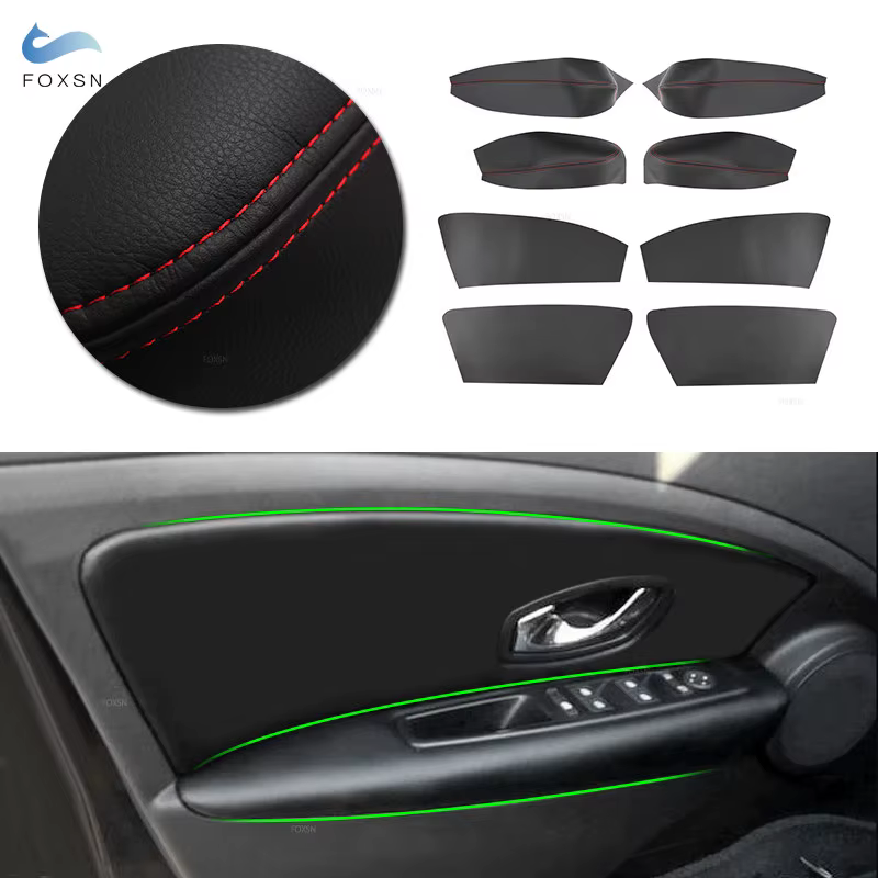 Reposabrazos de puerta en microfibra para Renault Megane III
