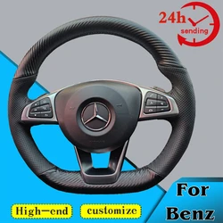 Funda fibra carbono carbono carbono para volante Mercedes-Benz Serie A/B/C/CLA 2012-2019