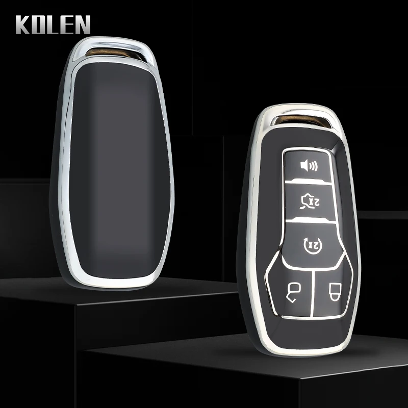 Nueva funda de TPU para llave de coche, carcasa para Ford Fusion Mondeo Mustang F-150 Explorer Edge 2015 2016 2017 2018, accesorios protectores Fob - imagen 3