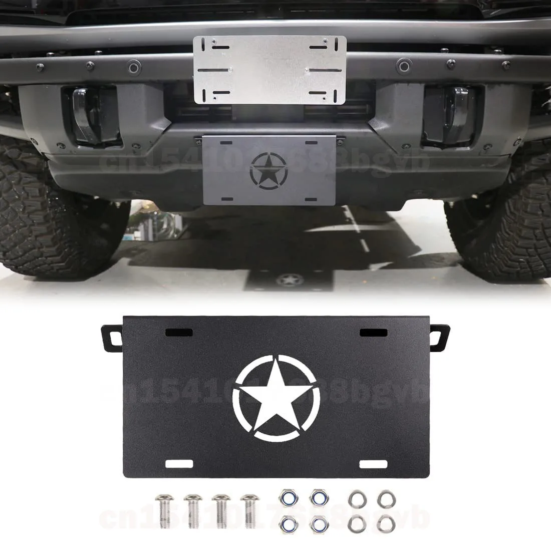 Soporte de matrícula delantero Ford Bronco 2021 resistente - imagen 2